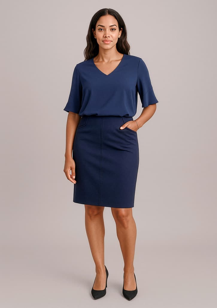 Siena Womens Bandless Pencil Skirt