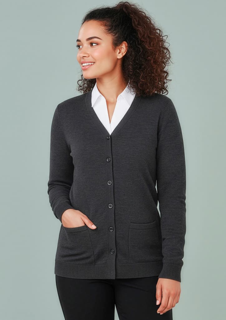 Button Front Womens Knit Cardigan