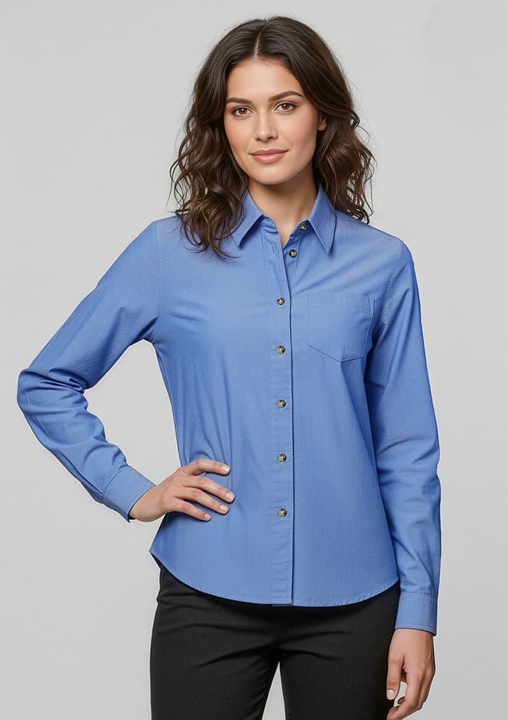 Chambray Womens Long Sleeve Shirt