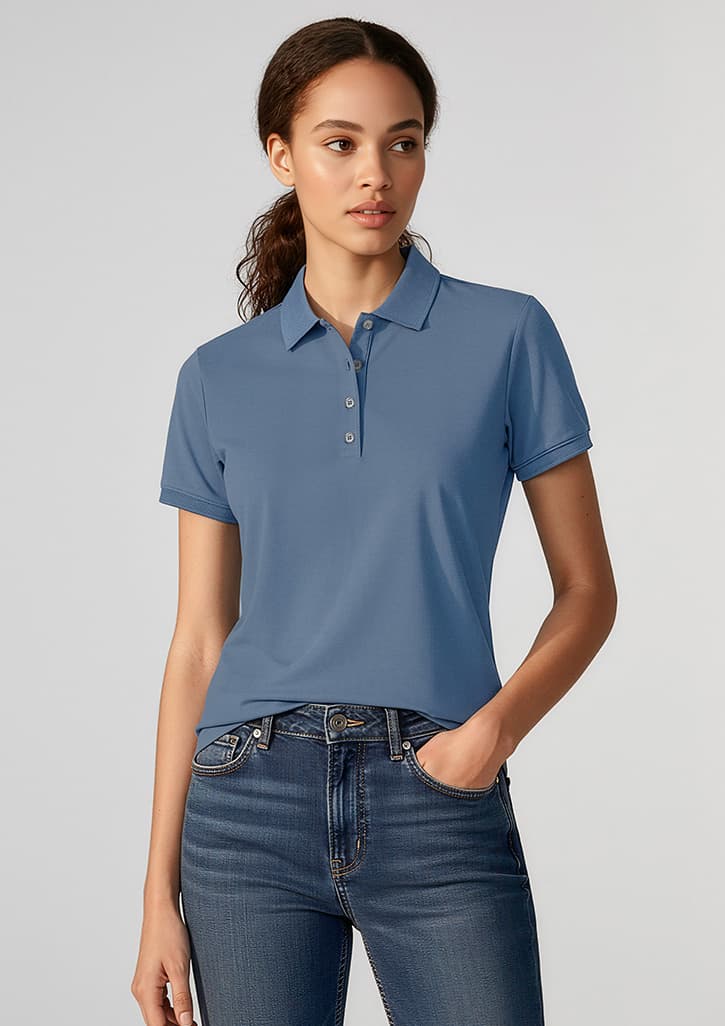 City Womens Short Sleeve Polo