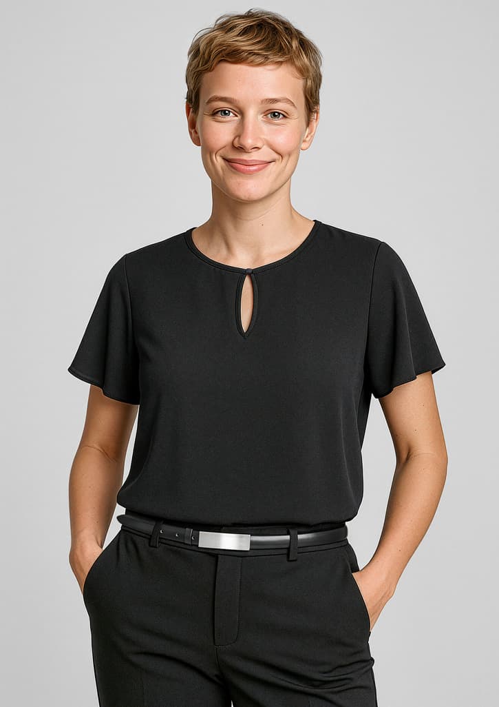 Vienna Womens Short Sleeve Blouse