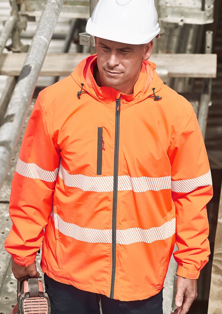 Unisex Super Light Segmented Tape Packable Rain Jacket