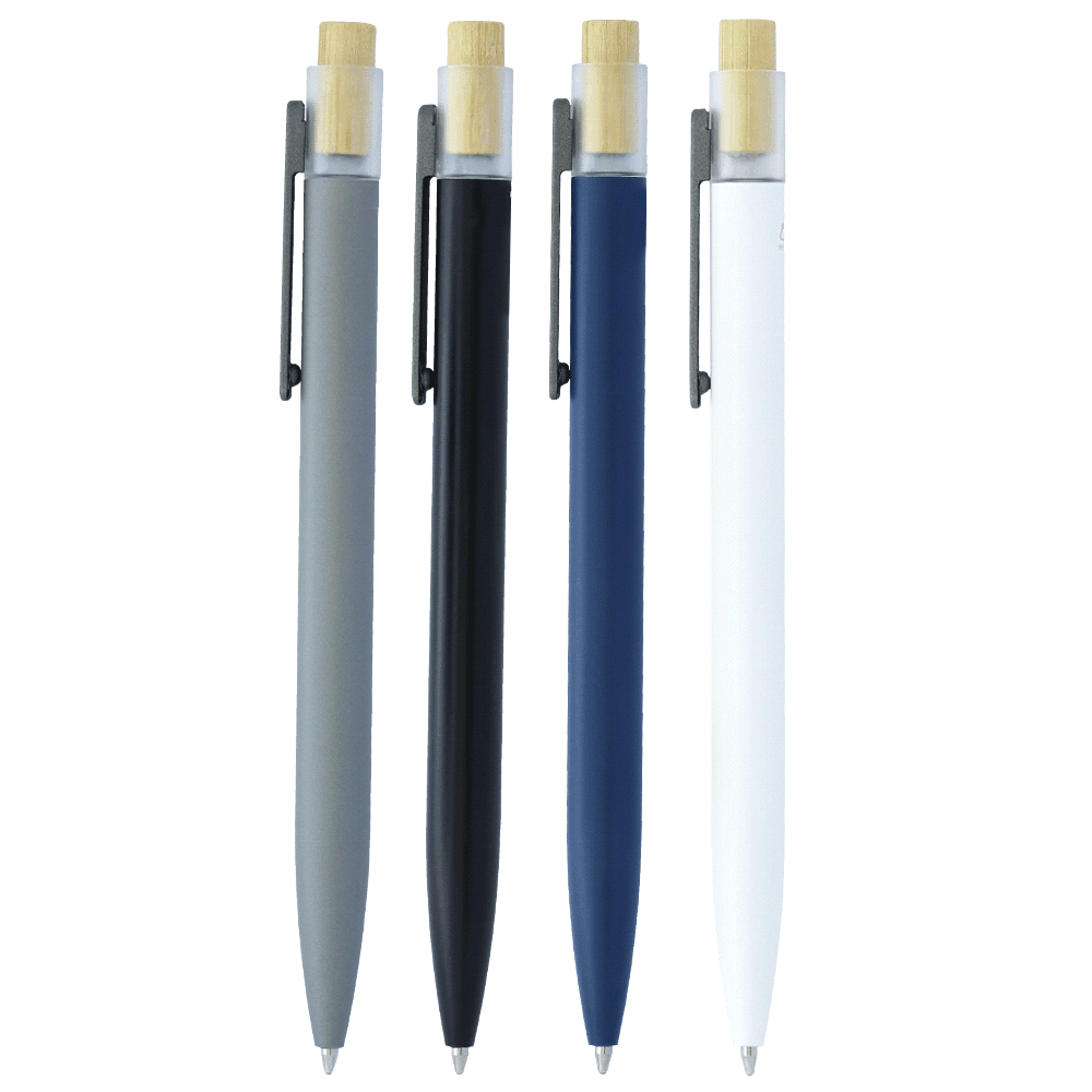 Recycled Aluminium Pen w/ Bamboo Clicker