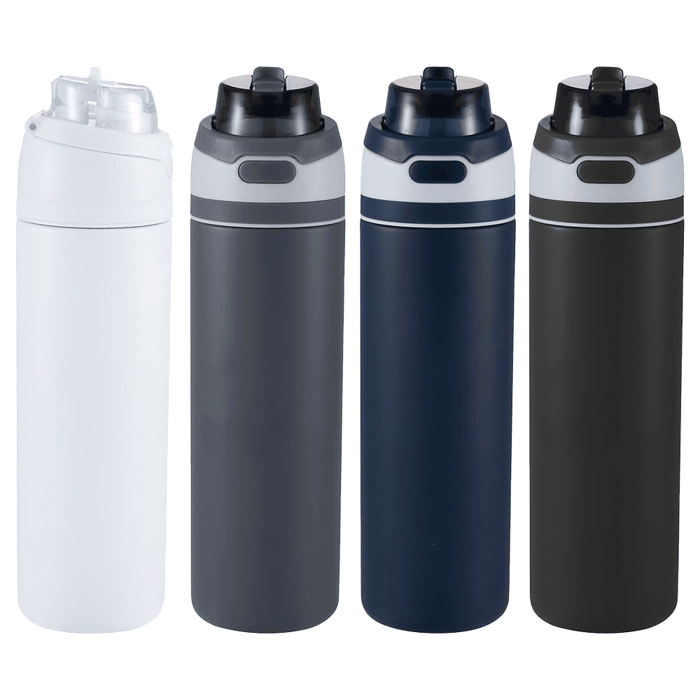 Elvin 900ml Recycled Stainless Flip Straw Bottle