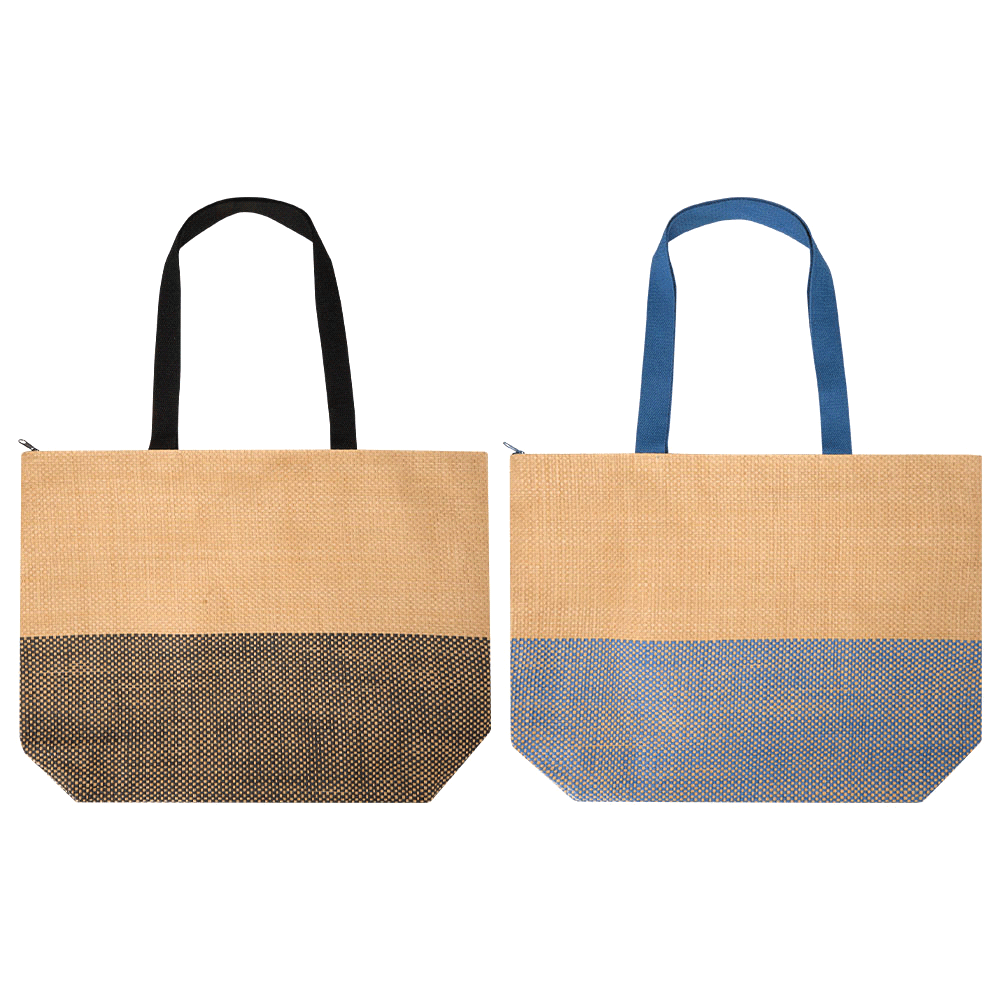 Paper Straw Large Zipped Tote - 21L