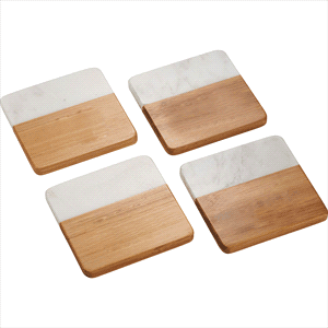 Marble & Bamboo Coaster