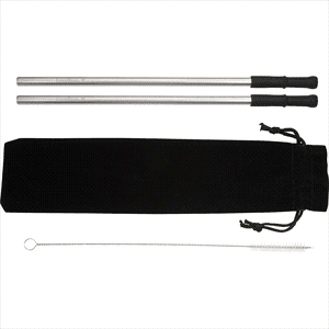 Reusable Stainless Steel Straw Set w/ Brush