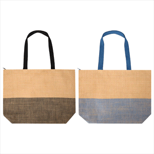 Paper Straw Large Zipped Tote - 21L