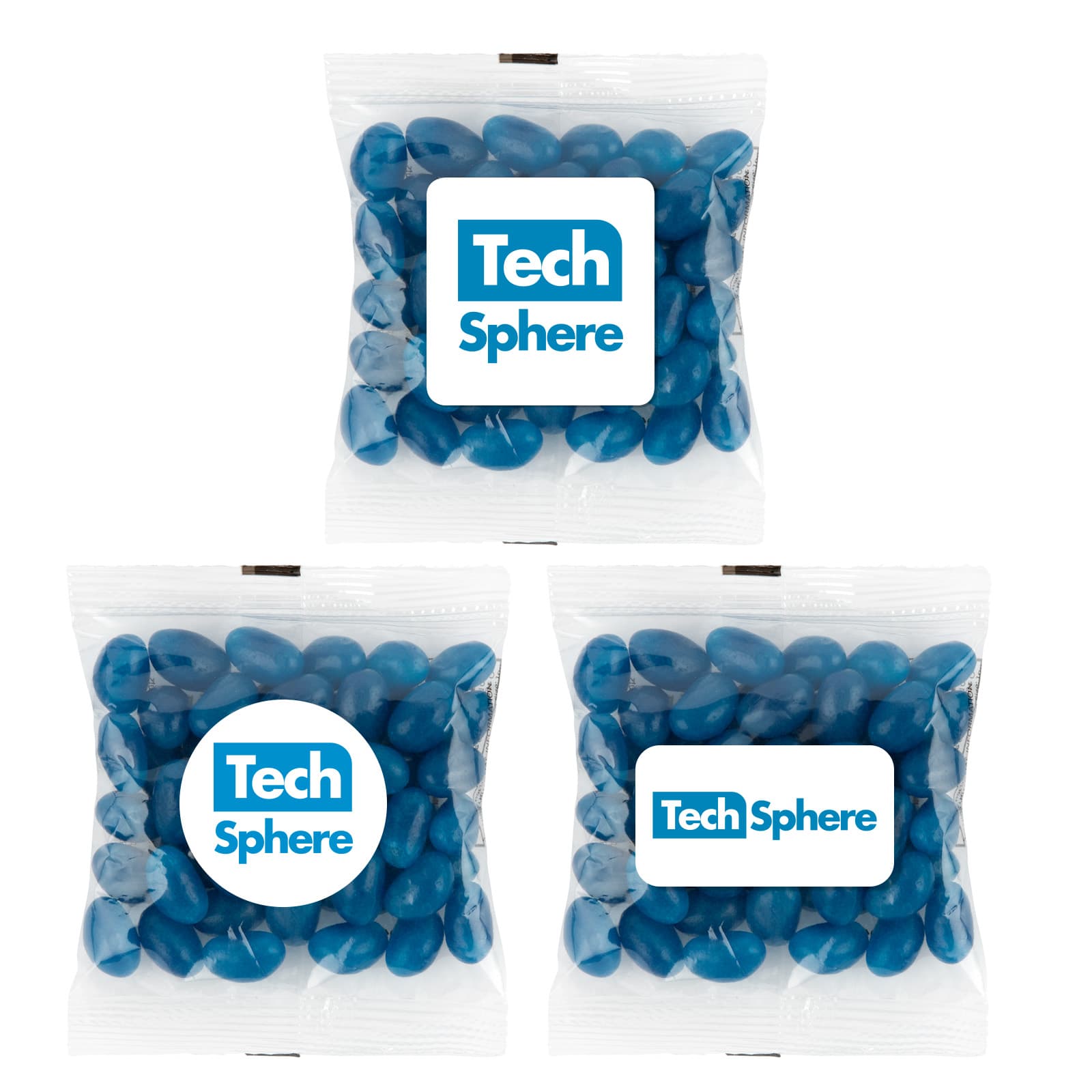 Corporate Colour Mini Jelly Beans in 50 Gram Cello Bag