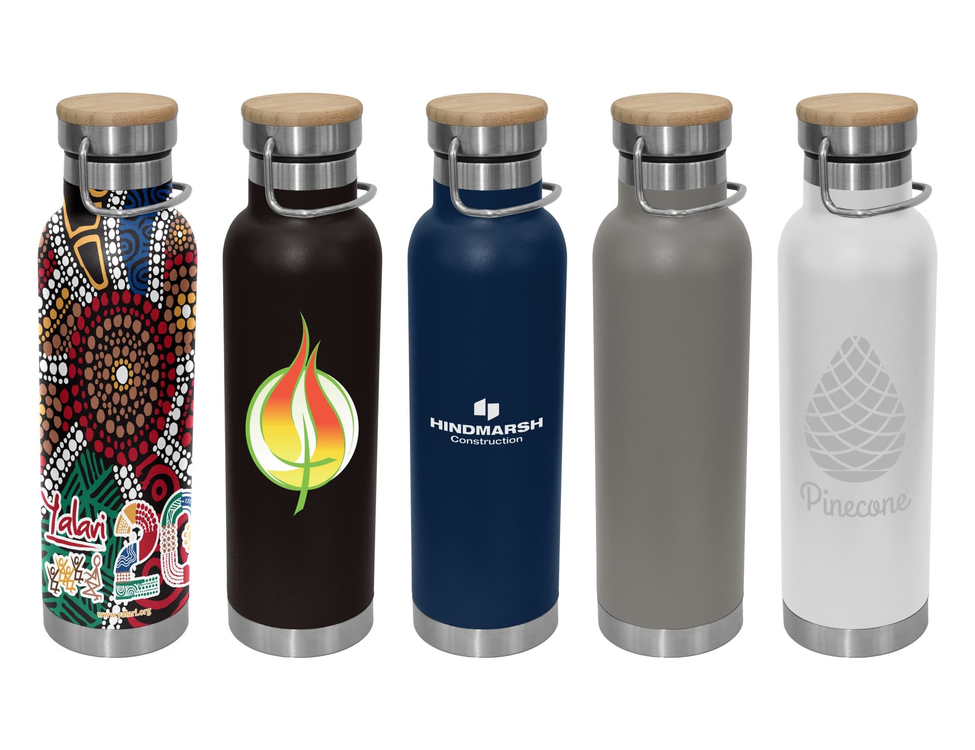 Valley 650ml Vacuum Bamboo Lid Bottle