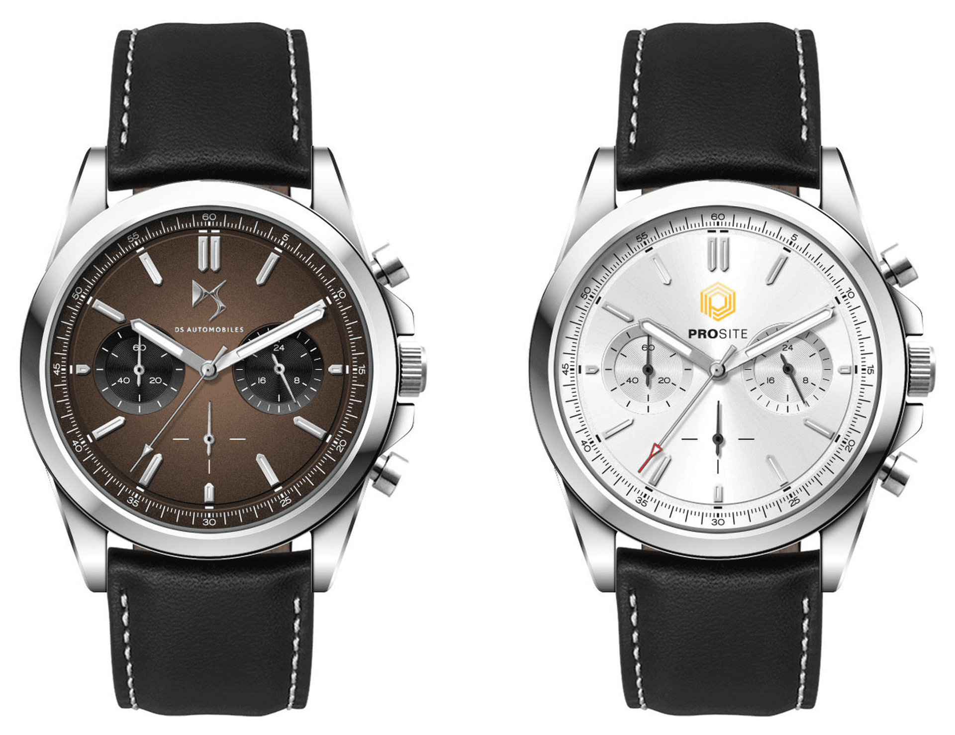 Chrono Unisex Watch, Leather Strap