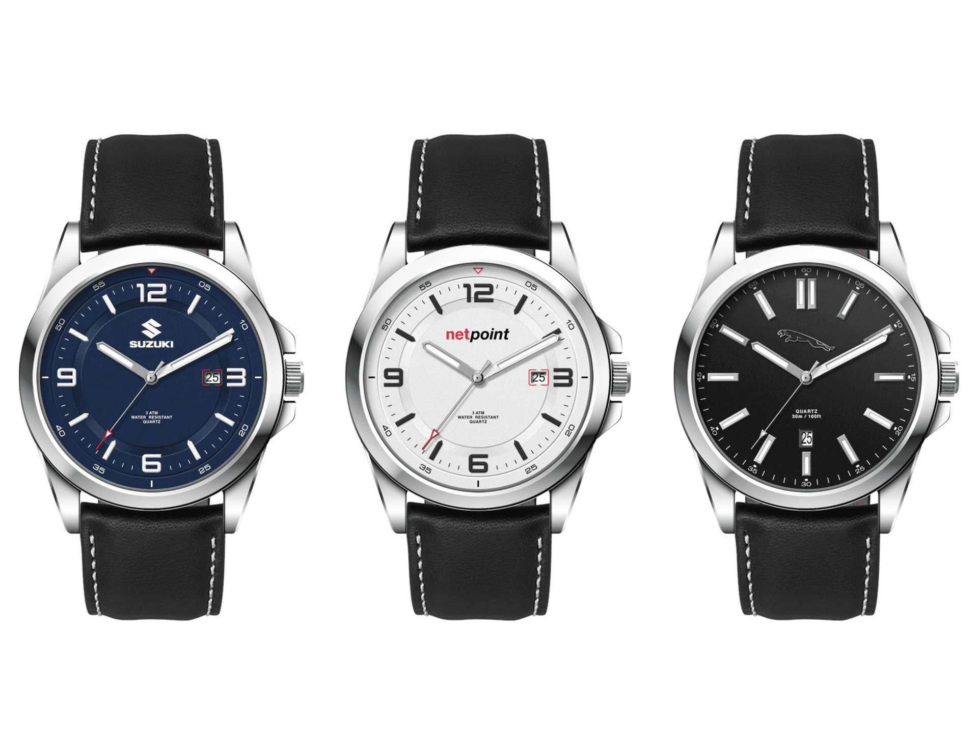 Casual Unisex Watch, Leather Strap