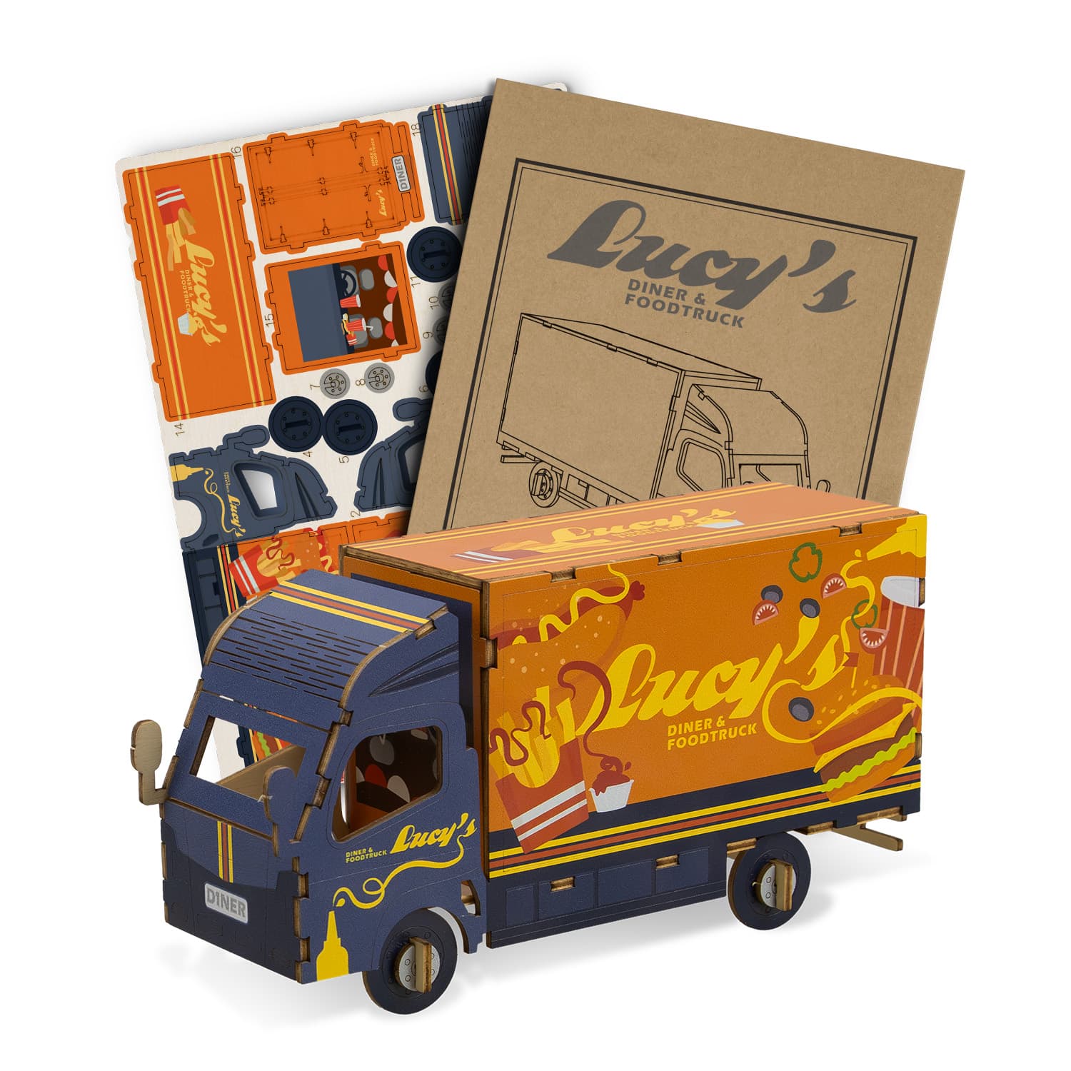 BRANDCRAFT Small Truck Wooden Model