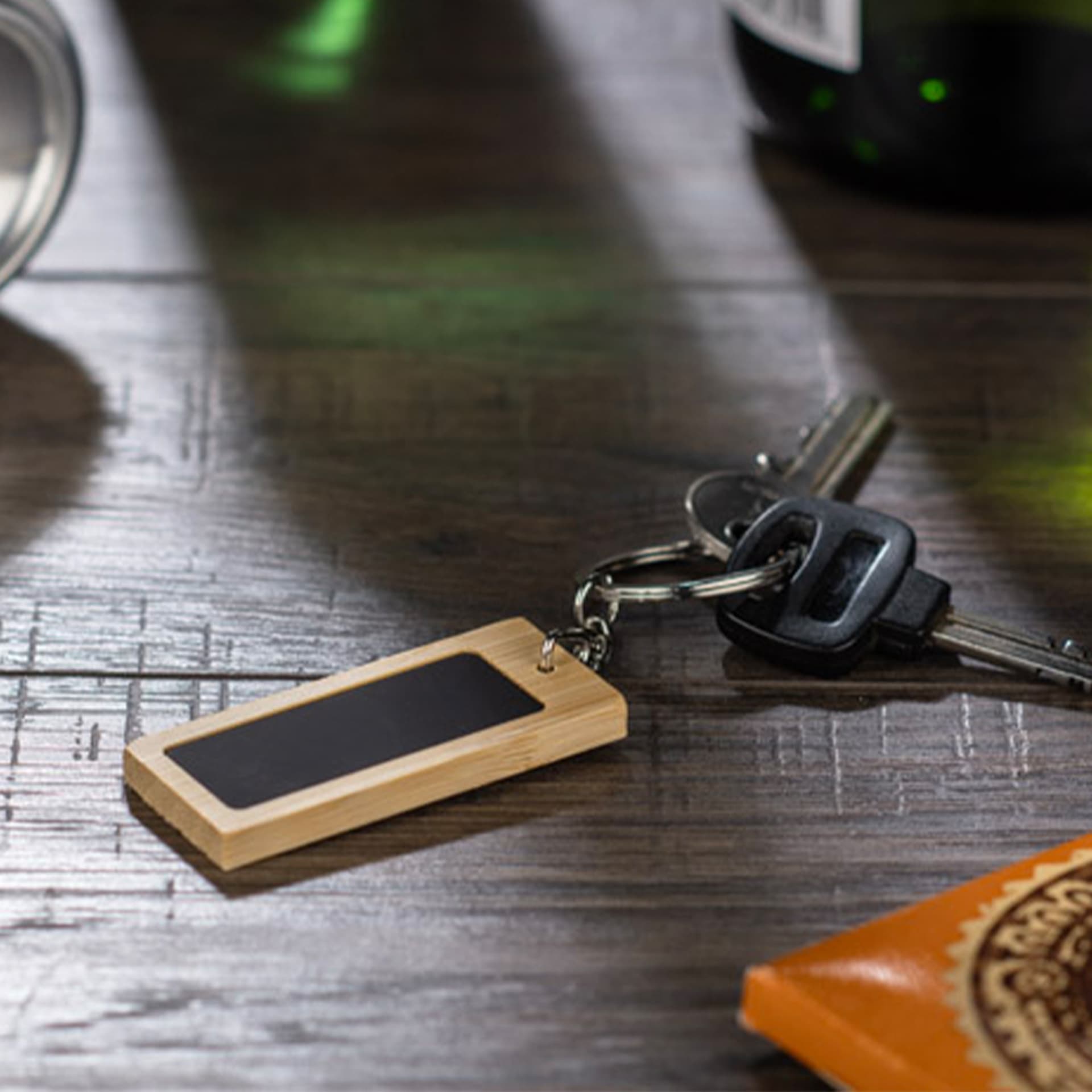 Mirage Rectangular Bamboo Keyring