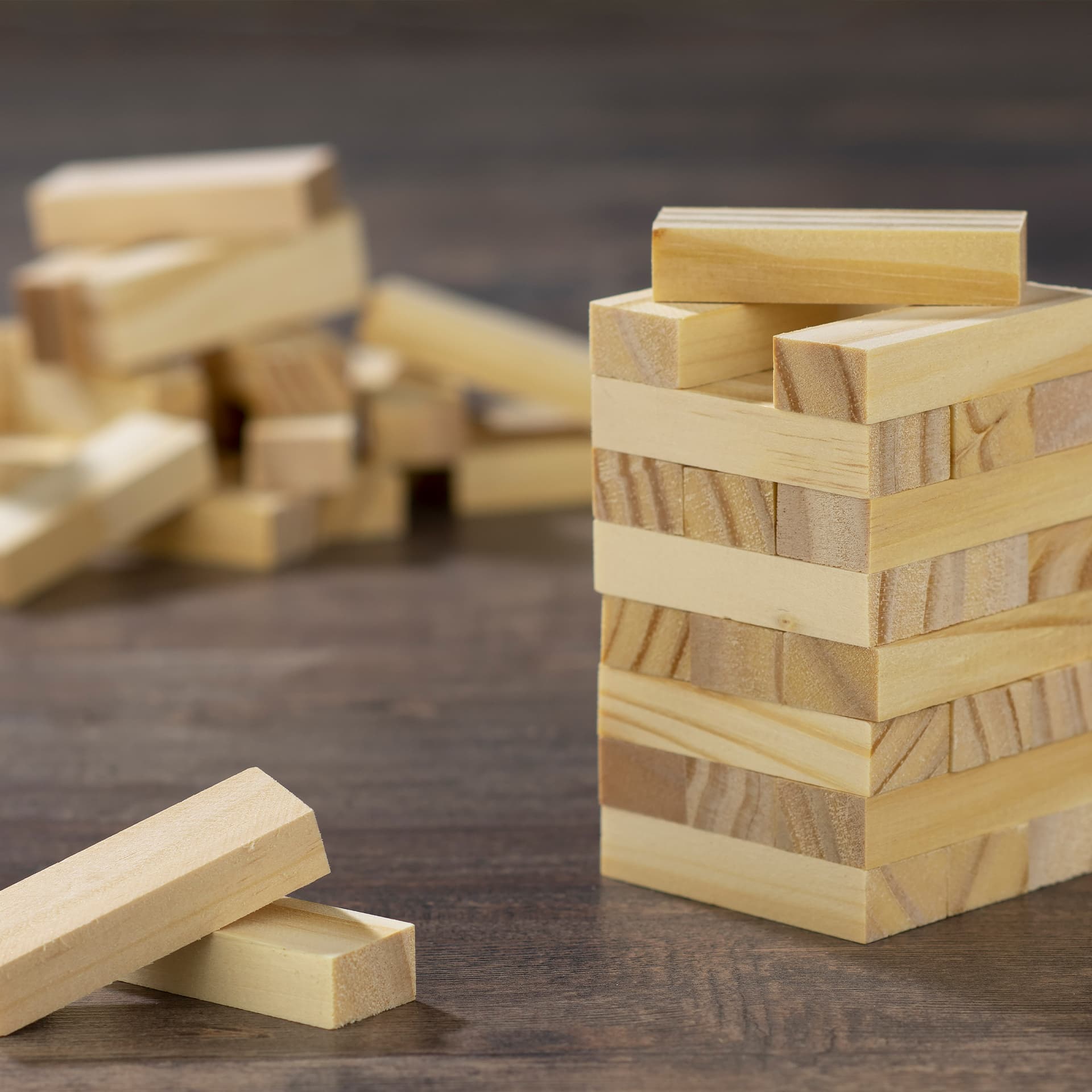 Small Wooden Towers Set