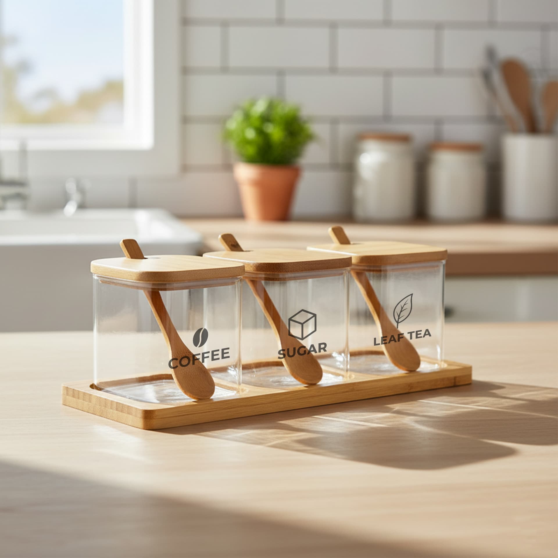 Kitchen Condiments Jars