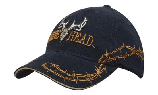 Brushed Heavy Cotton with Sandwich Barbed-Wire Embroidery