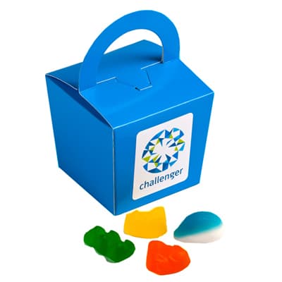 Coloured Noodle Box with Christmas Mixed Lollies
