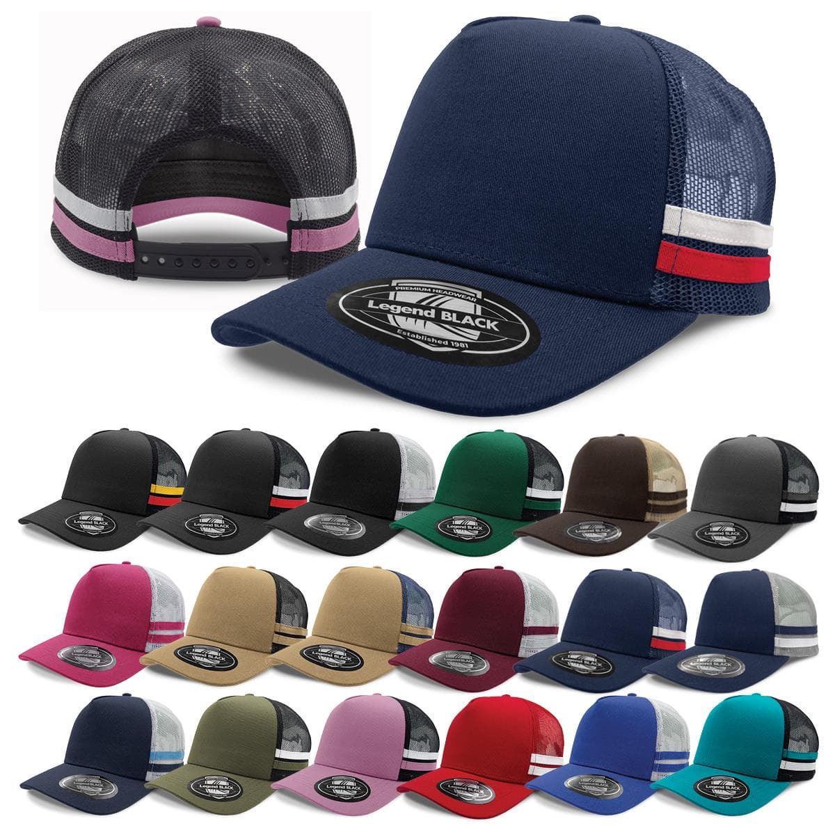 Striped Trucker