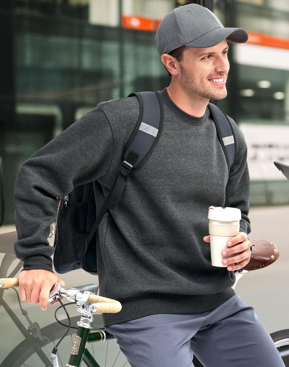 American style crewfleecy sweat