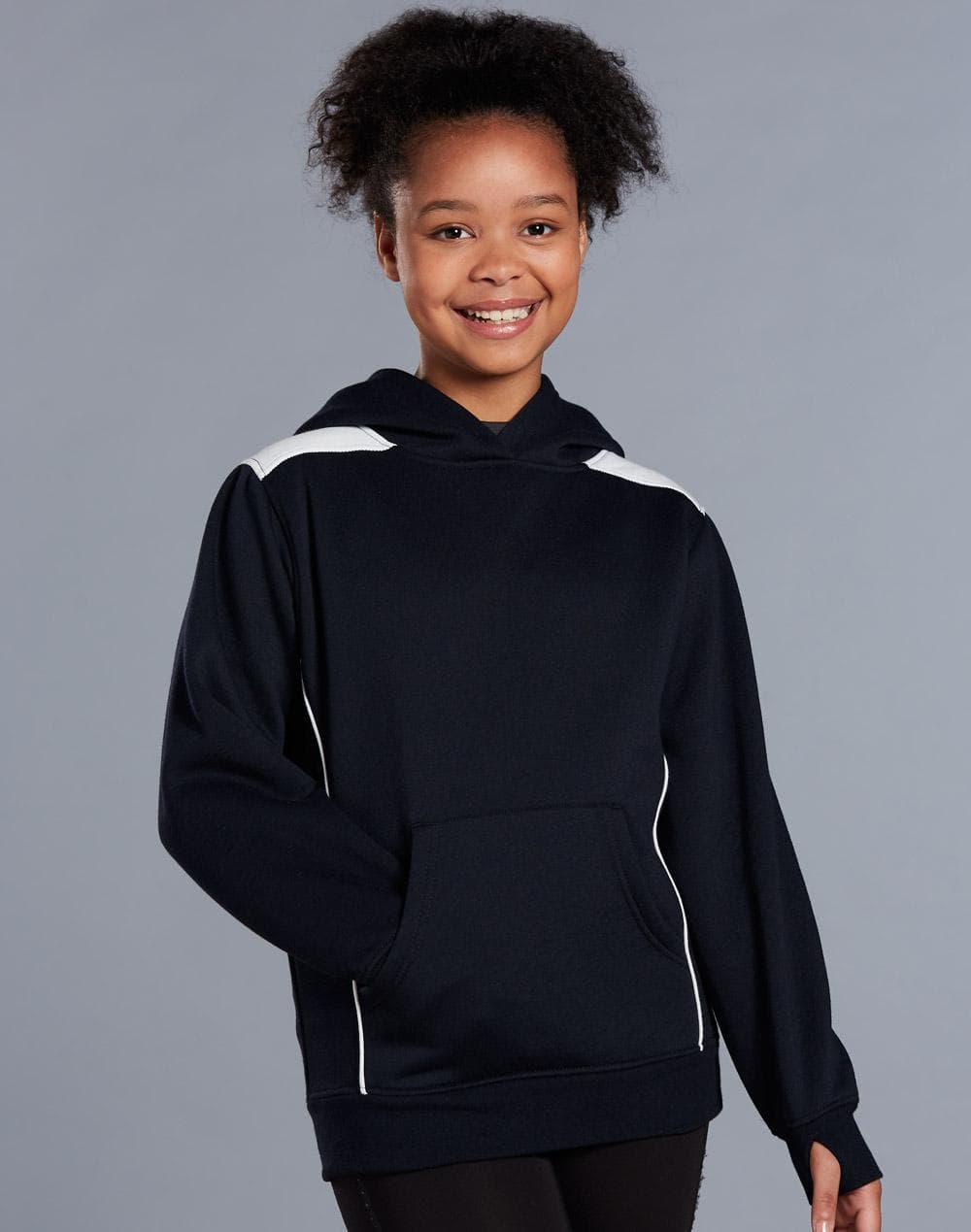 Kids' Kangaroo Pocket Contrast Hoodie