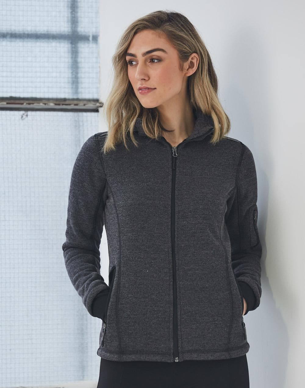Ladies' Heather Bonded Fleece Jacket