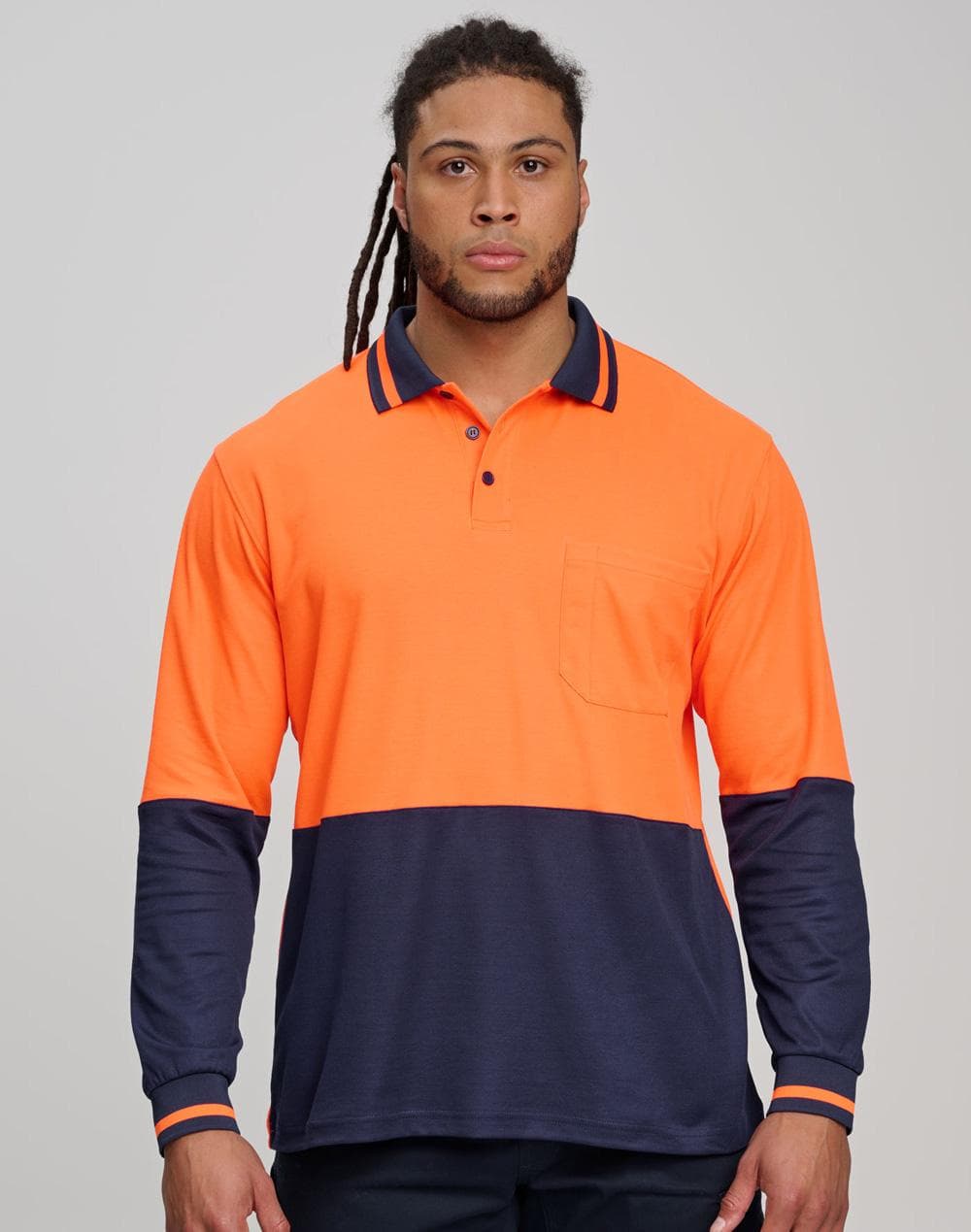 Hi-Vis truedry safety polo L/S