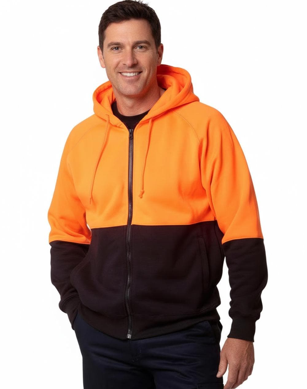 Hi-Vis Two Tone Fleecy Hoodie