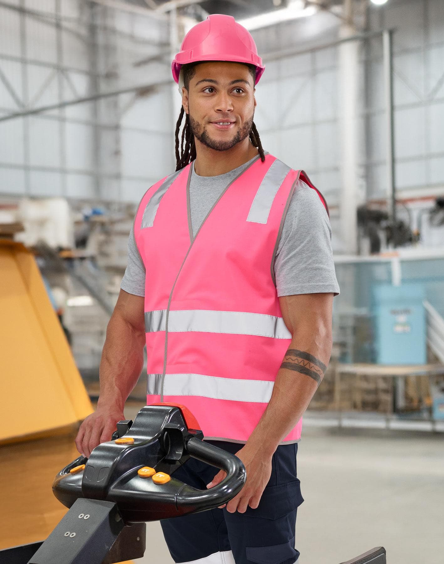 Hi Vis Safety Vest With Shoulder Reflective Tapes