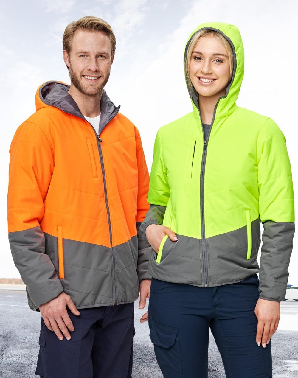 Hi-Vis Quilted Two Tone Safety Jacket