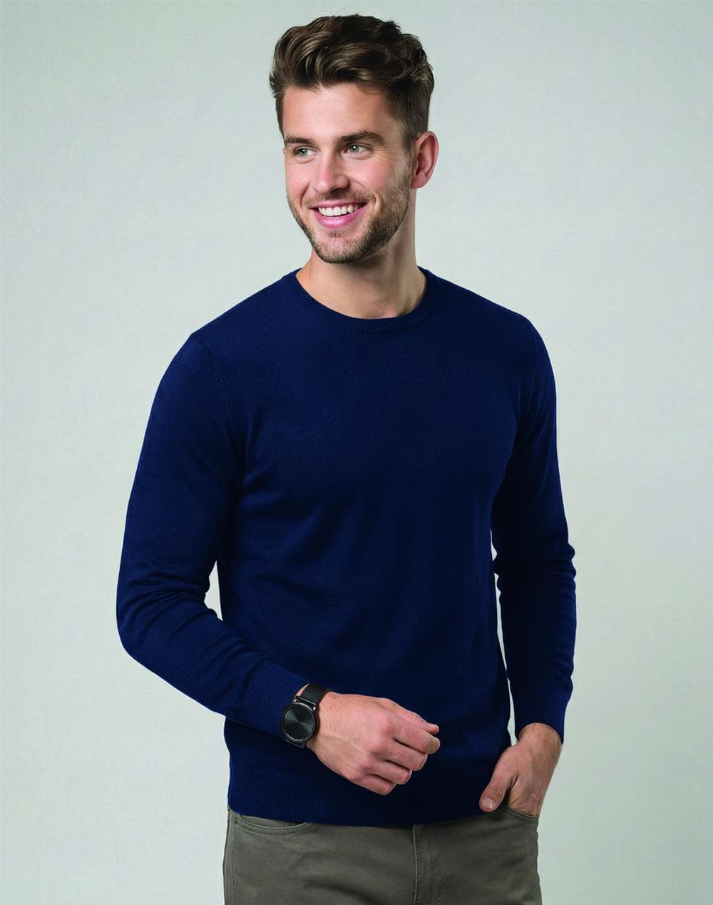 Men's Premium Cotton Face L/S Tee Shirt