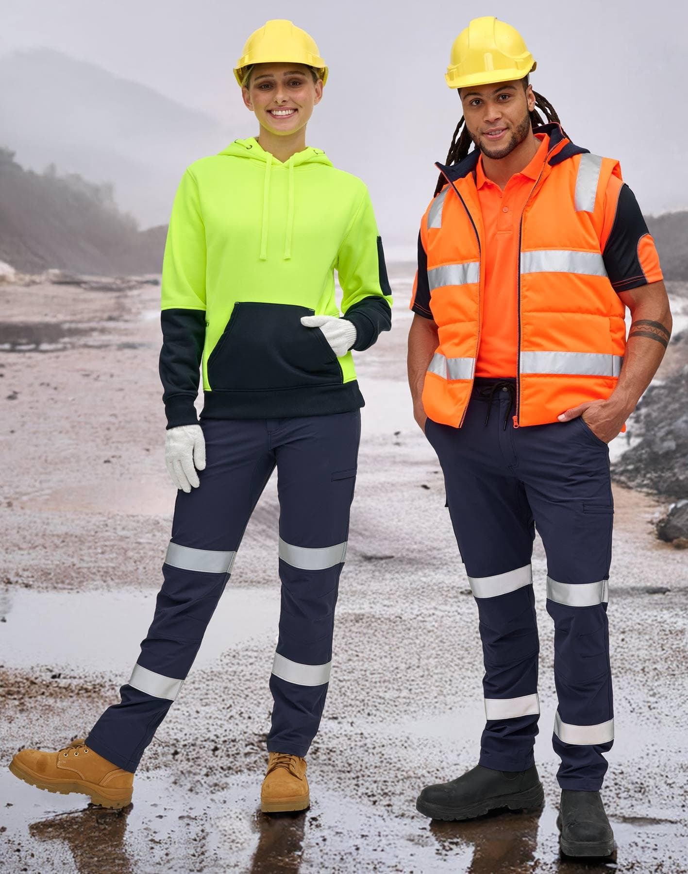 DWR Water Repellent Flexi Work Pants With Tapes