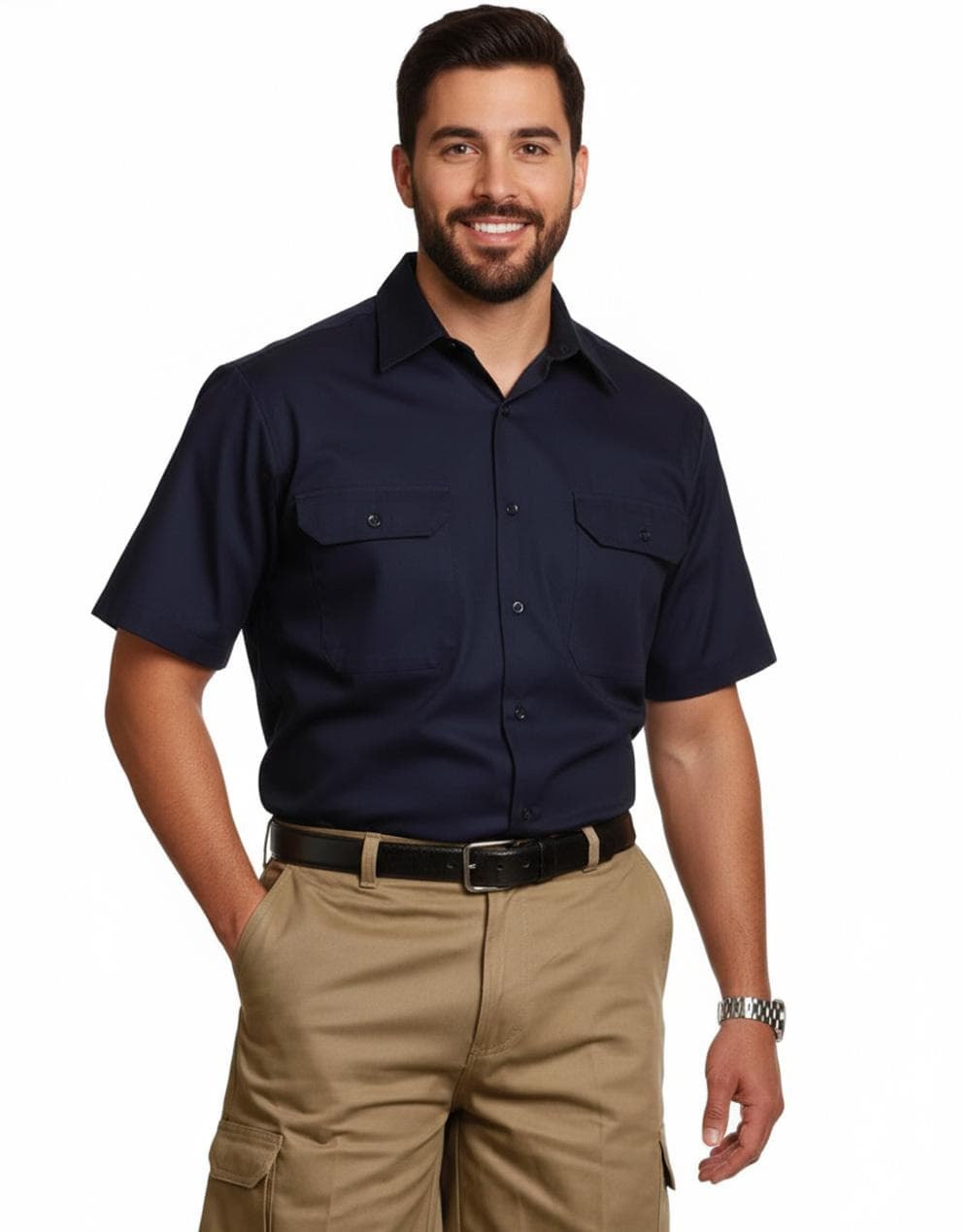 cool-breeze S/S cotton work shirt
