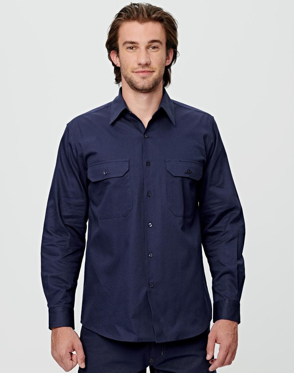 [WT04(WDS/L)] drill shirt pocket pen holder L/S