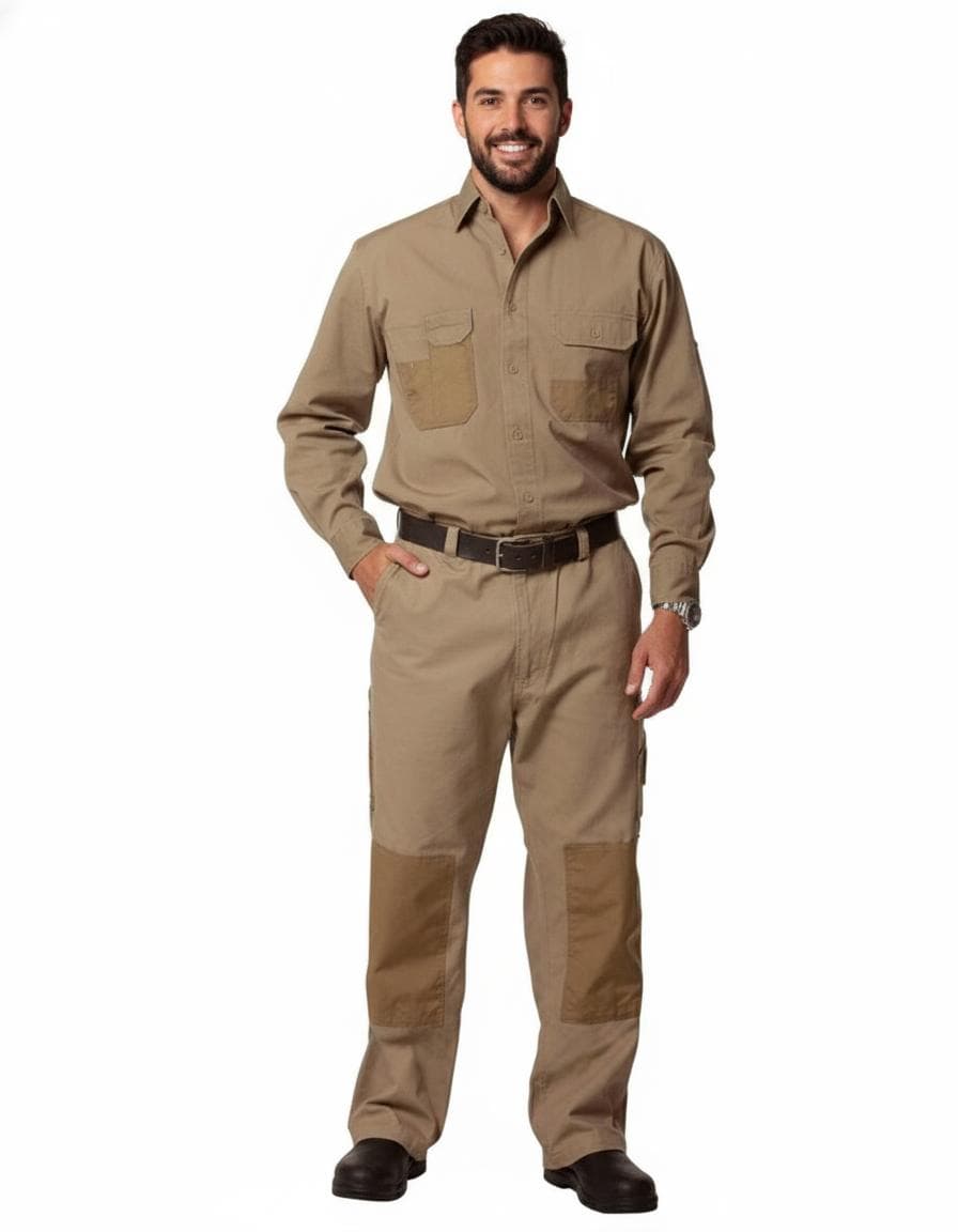 Fine Duck Weave Dura-Wear Long Sleeve Work Shirt