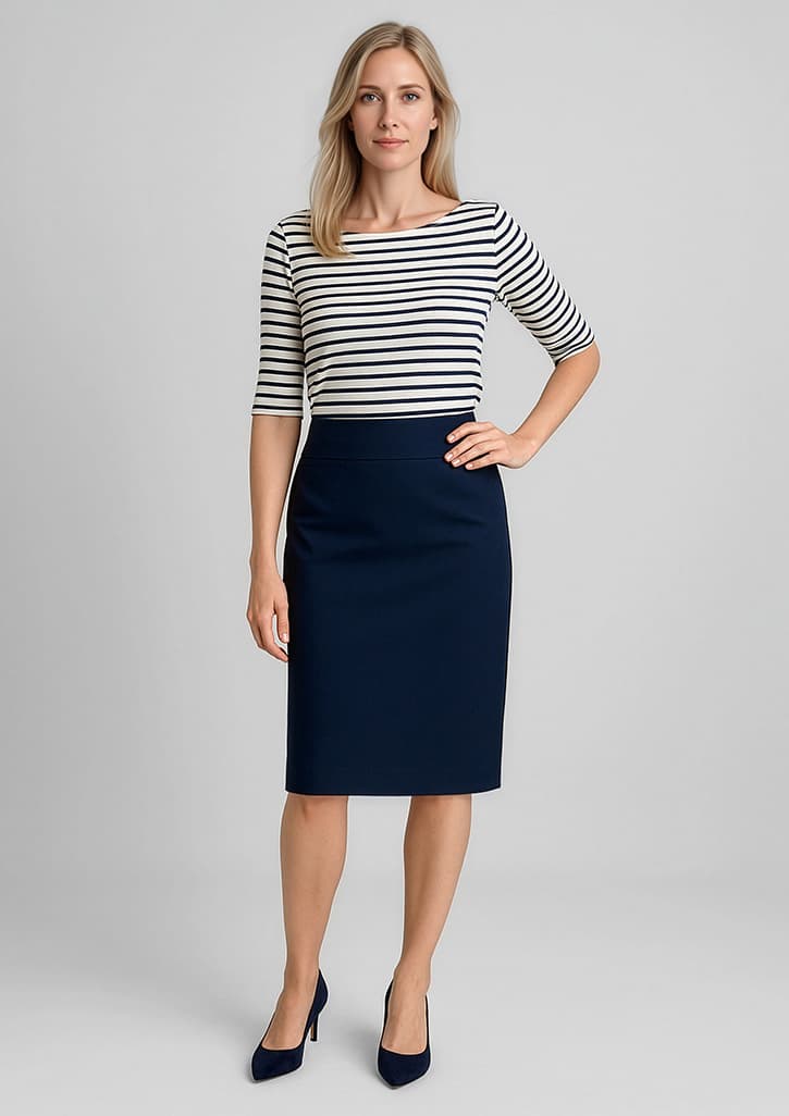 Comfort Wool Stretch Womens Relaxed Fit Lined Skirt