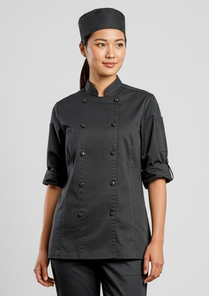 Gusto Womens Long Sleeve Chef Jacket