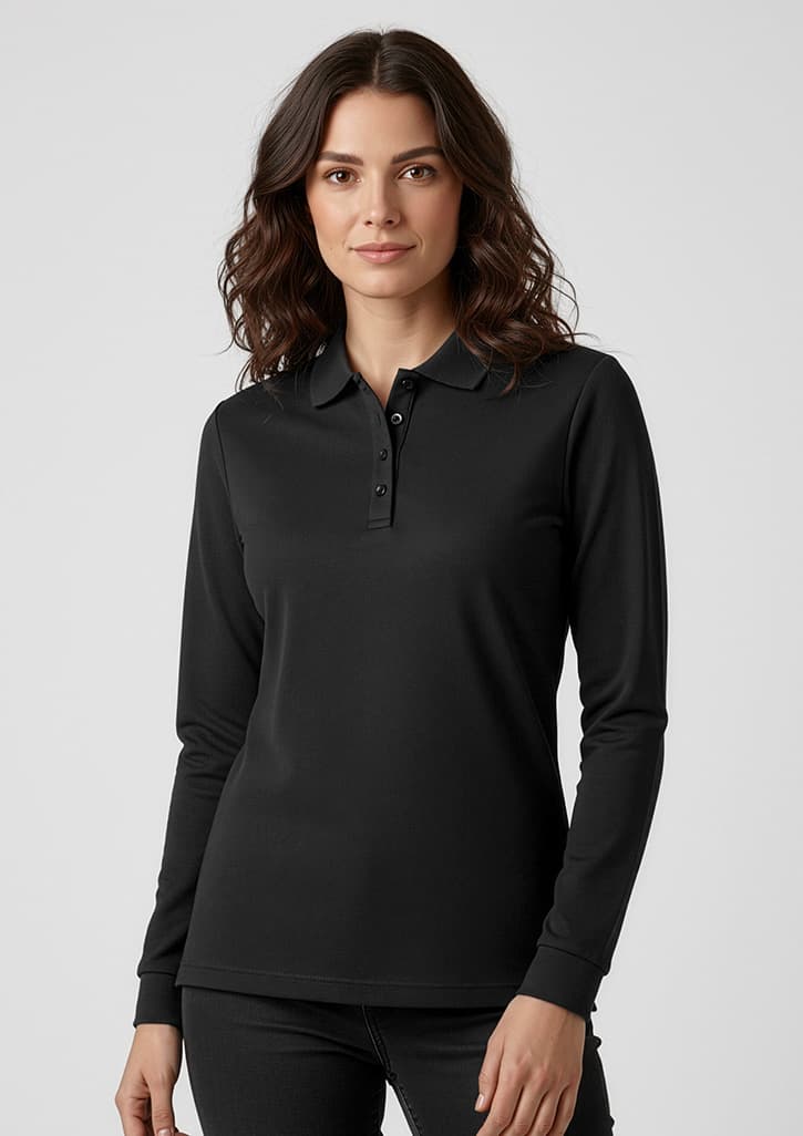 Action Womens Long Sleeve Polo