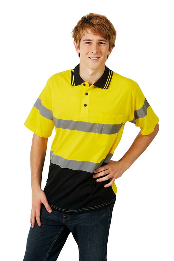 100% Cotton Hi Vis Polo, Short sleeve