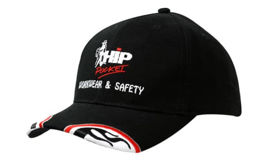 Brushed Heavy Cotton with Mesh Inserts & Embroidery on Peak