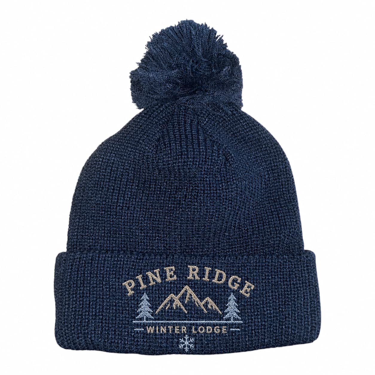 6 SEAM KNITTED BEANIE W/- POM POM