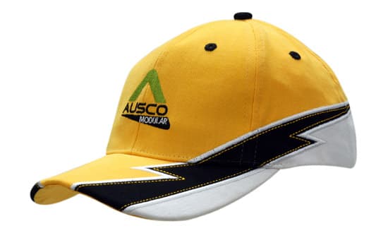Brushed Heavy Cotton with Strike Design on Crown & Peak