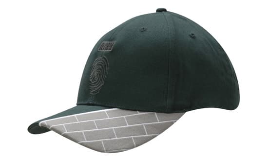 Brushed Heavy Cotton with Fabric Insert & Embroidered Blocks on Peak