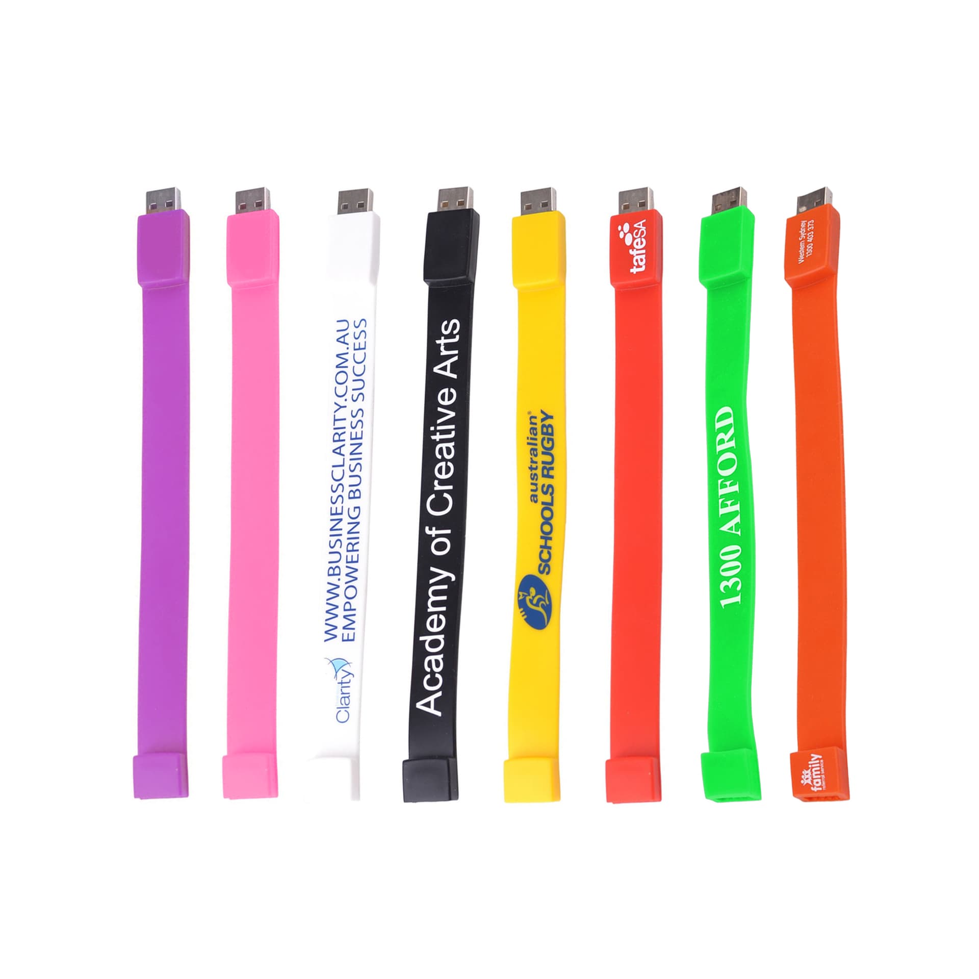 Rectangular Silicone Wristband Flash Drive