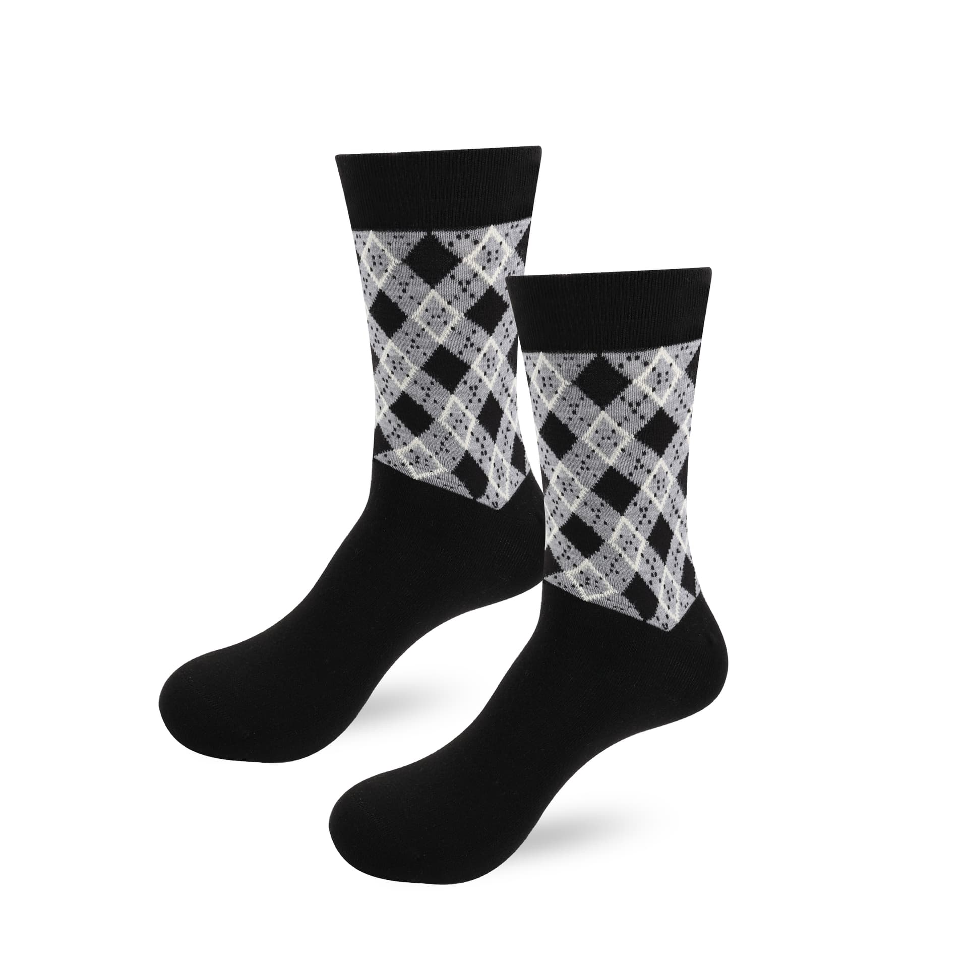 Crew Custom Pattern Woven Bamboo Socks - With Towel Bottom