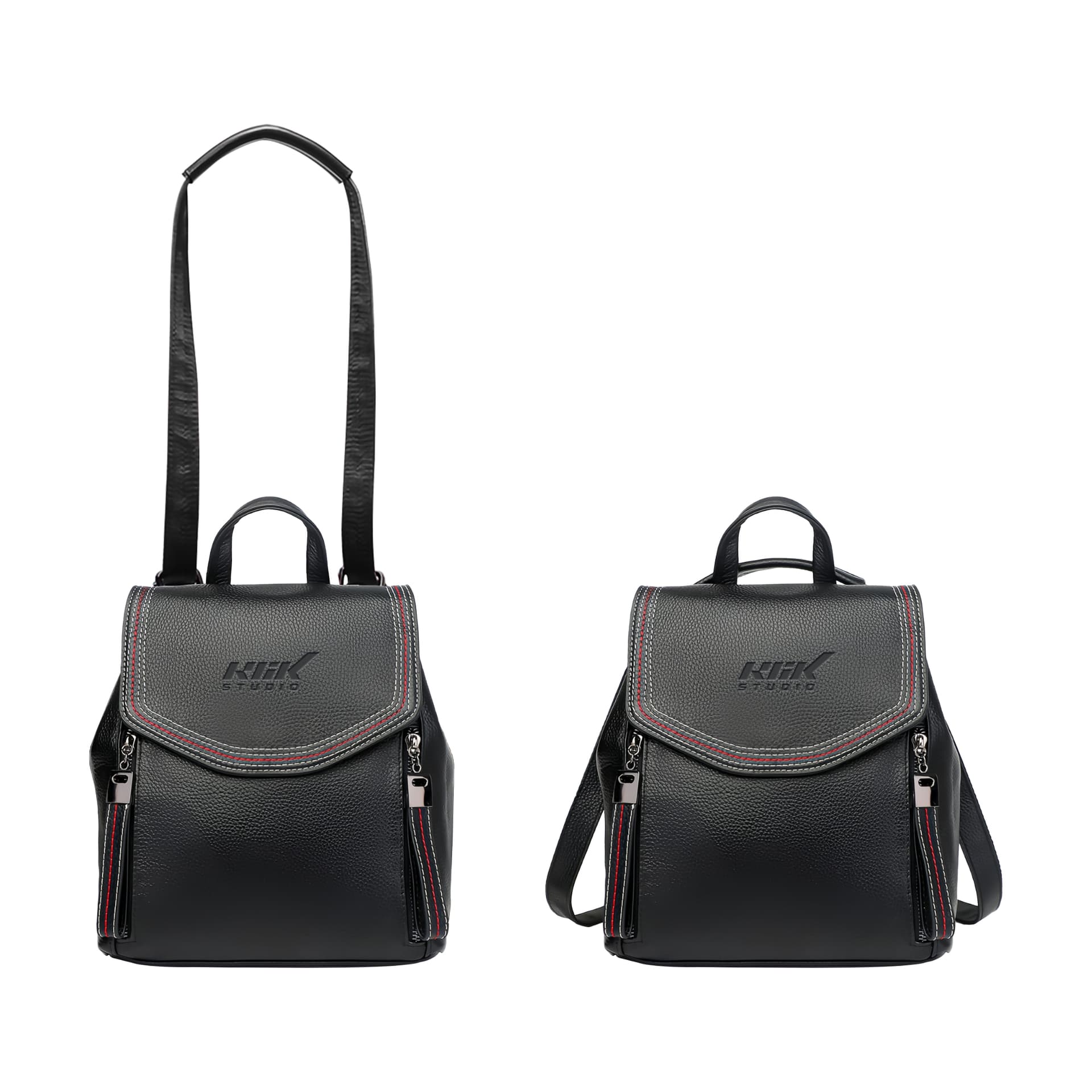 Convertible Leather Backpack