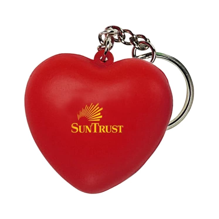 Keyring with Heart Stress Reliever