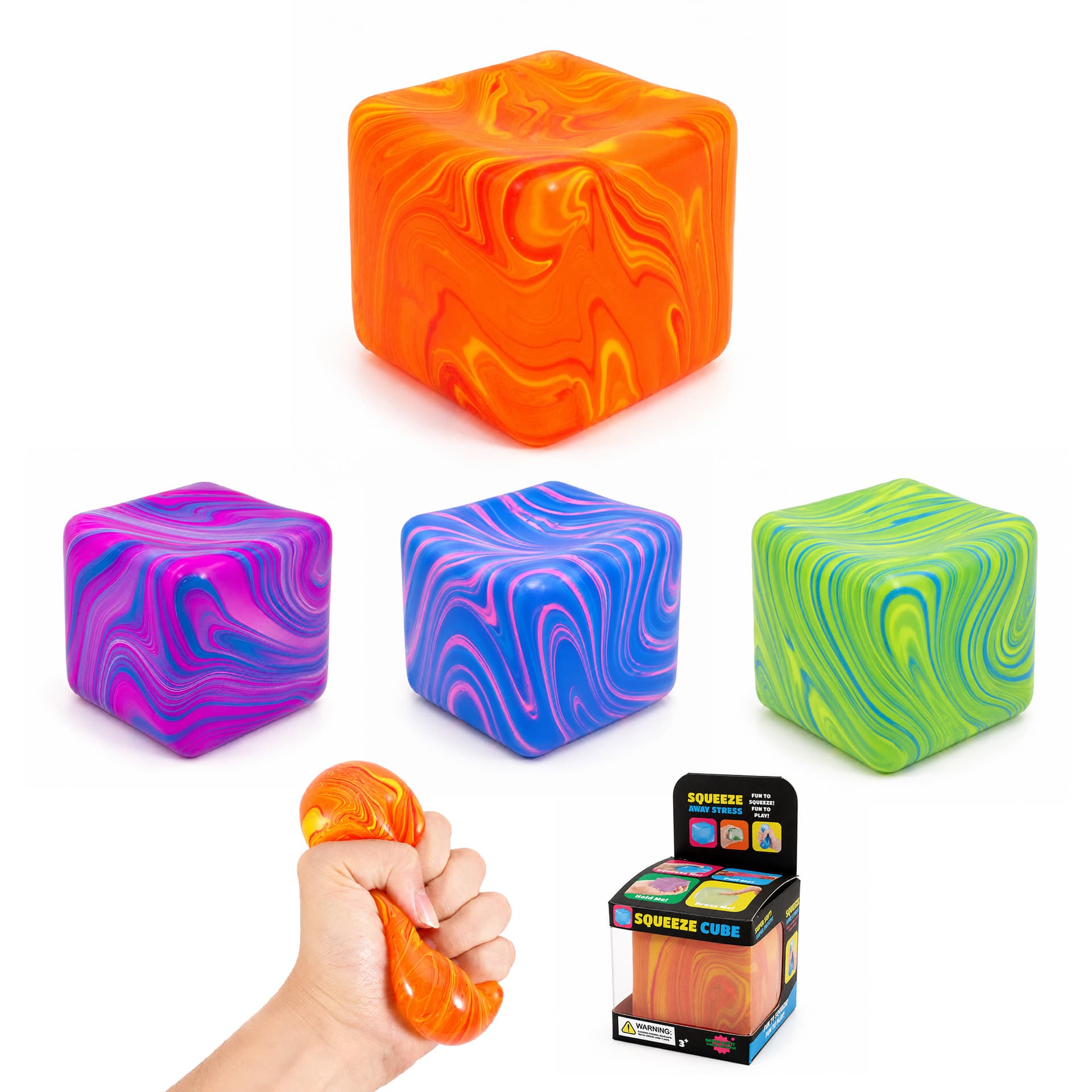 Squishy Stress Relief Colourful Cube