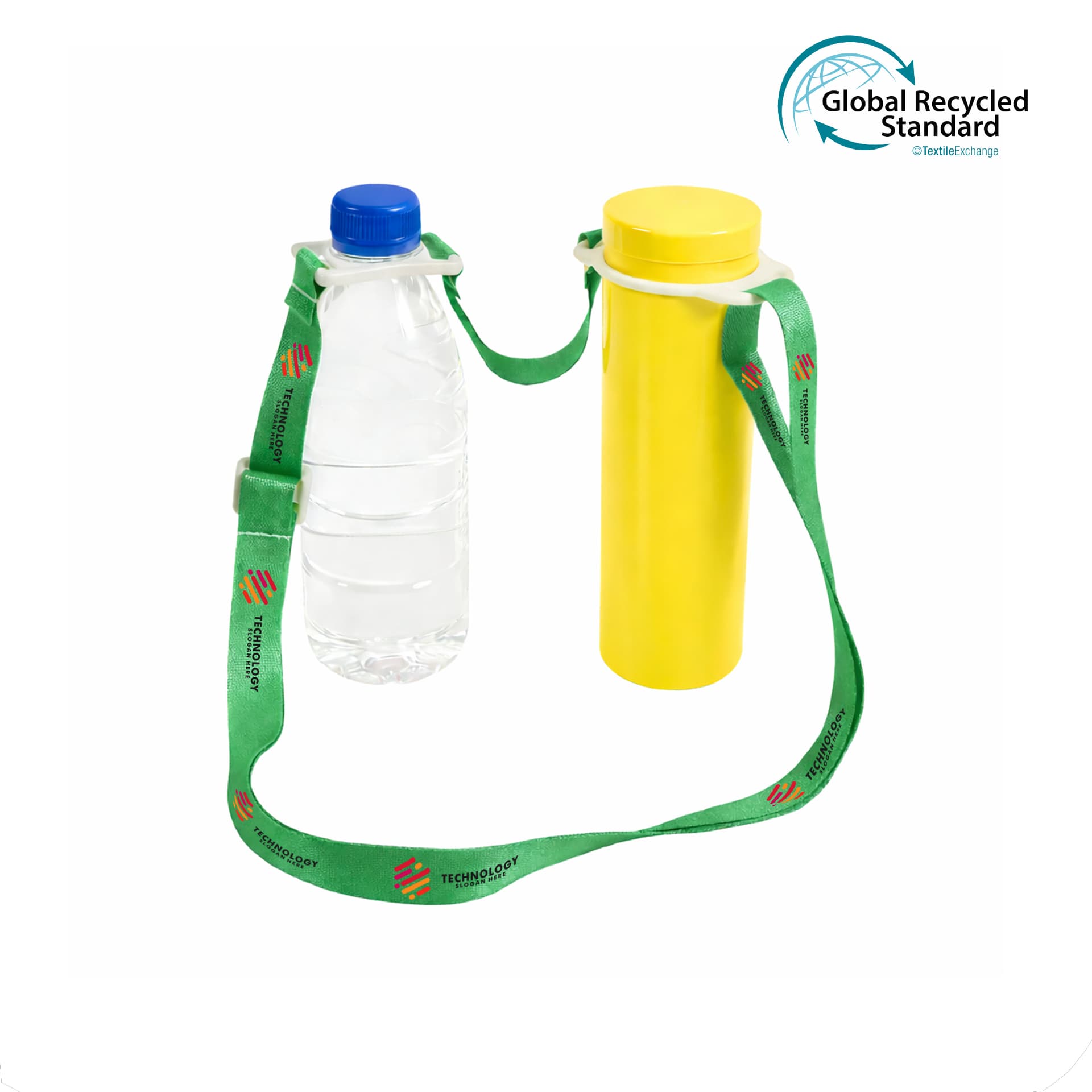 RPET 2 in 1 Water Bottle Lanyard