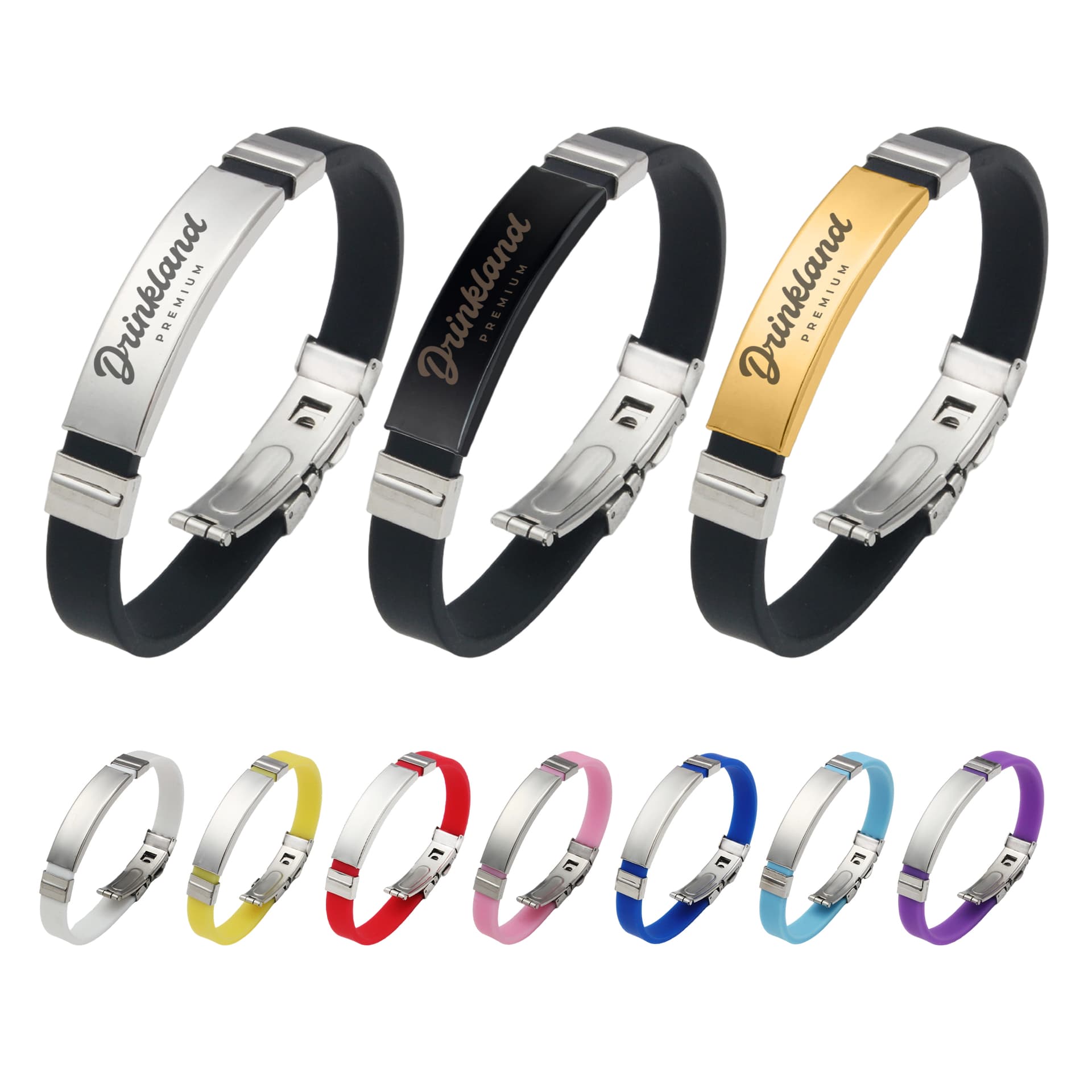 Colour Metal Folding Lock Clasp Bangle